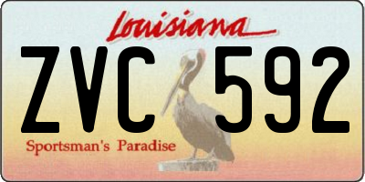 LA license plate ZVC592