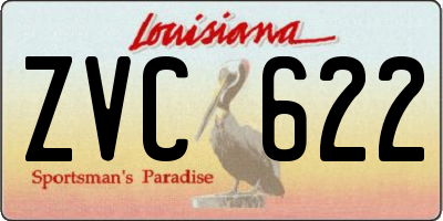 LA license plate ZVC622