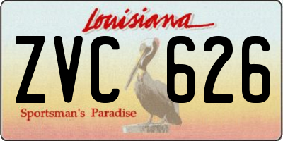 LA license plate ZVC626