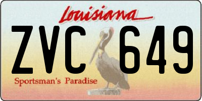 LA license plate ZVC649