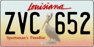 LA license plate ZVC652
