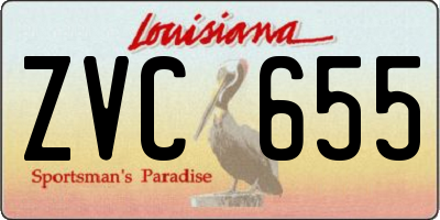 LA license plate ZVC655