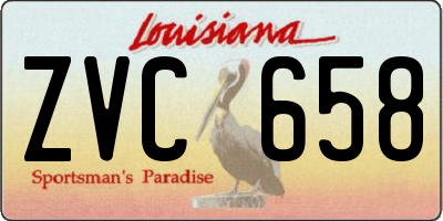 LA license plate ZVC658