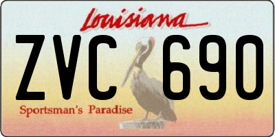 LA license plate ZVC690
