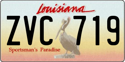 LA license plate ZVC719