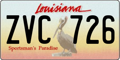 LA license plate ZVC726