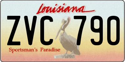 LA license plate ZVC790