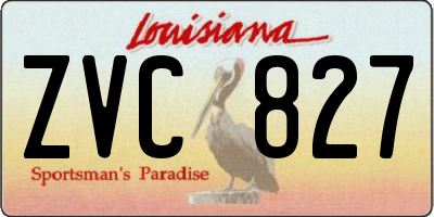 LA license plate ZVC827
