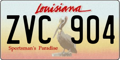 LA license plate ZVC904