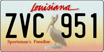 LA license plate ZVC951
