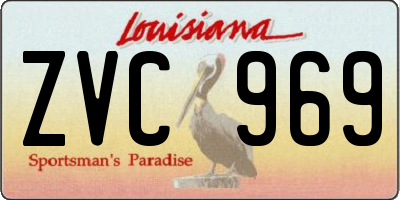 LA license plate ZVC969