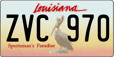 LA license plate ZVC970