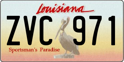 LA license plate ZVC971