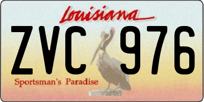 LA license plate ZVC976