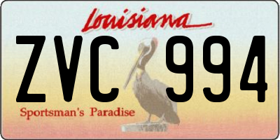 LA license plate ZVC994