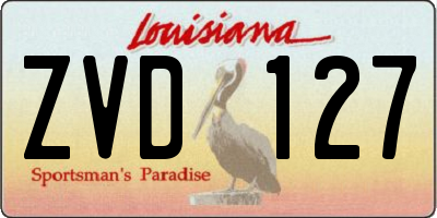 LA license plate ZVD127
