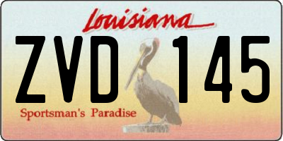 LA license plate ZVD145