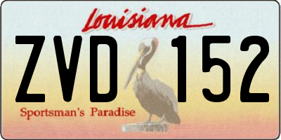 LA license plate ZVD152