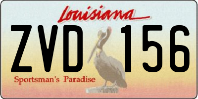 LA license plate ZVD156