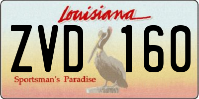 LA license plate ZVD160