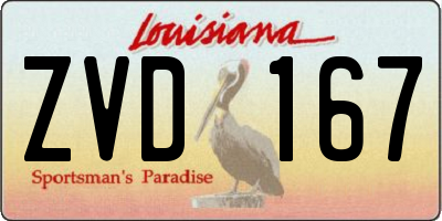 LA license plate ZVD167