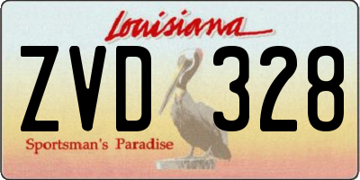 LA license plate ZVD328