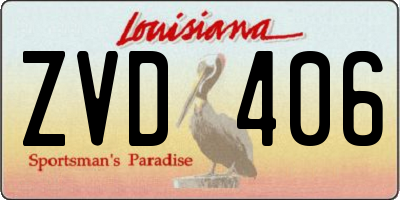 LA license plate ZVD406
