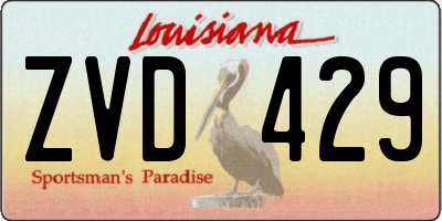 LA license plate ZVD429