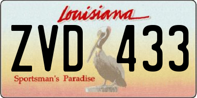 LA license plate ZVD433