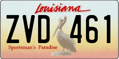 LA license plate ZVD461