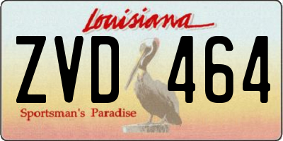 LA license plate ZVD464