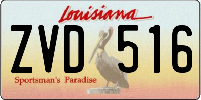 LA license plate ZVD516