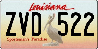 LA license plate ZVD522