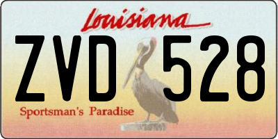 LA license plate ZVD528