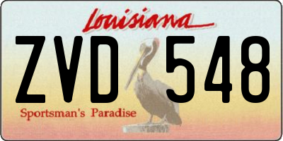 LA license plate ZVD548