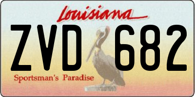 LA license plate ZVD682