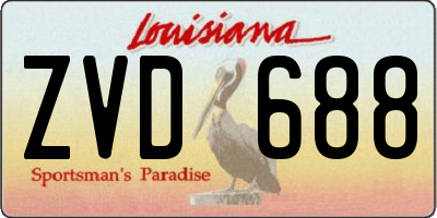LA license plate ZVD688