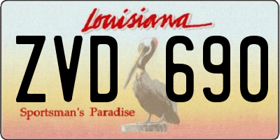 LA license plate ZVD690