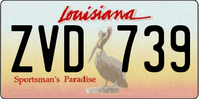 LA license plate ZVD739