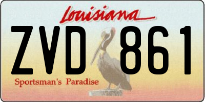 LA license plate ZVD861