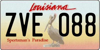 LA license plate ZVE088