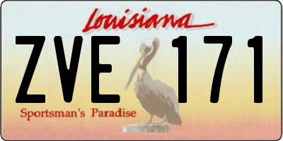 LA license plate ZVE171