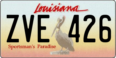LA license plate ZVE426