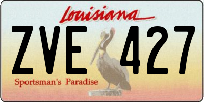 LA license plate ZVE427