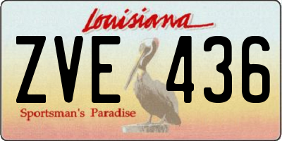LA license plate ZVE436