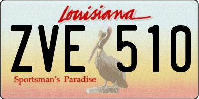LA license plate ZVE510