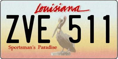 LA license plate ZVE511