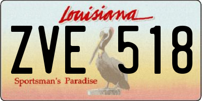 LA license plate ZVE518