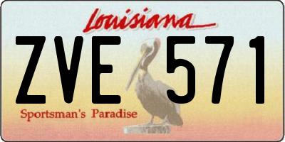 LA license plate ZVE571