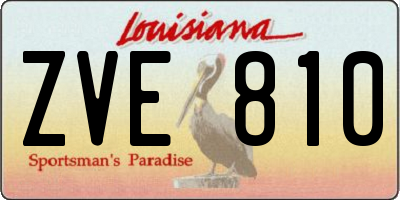 LA license plate ZVE810